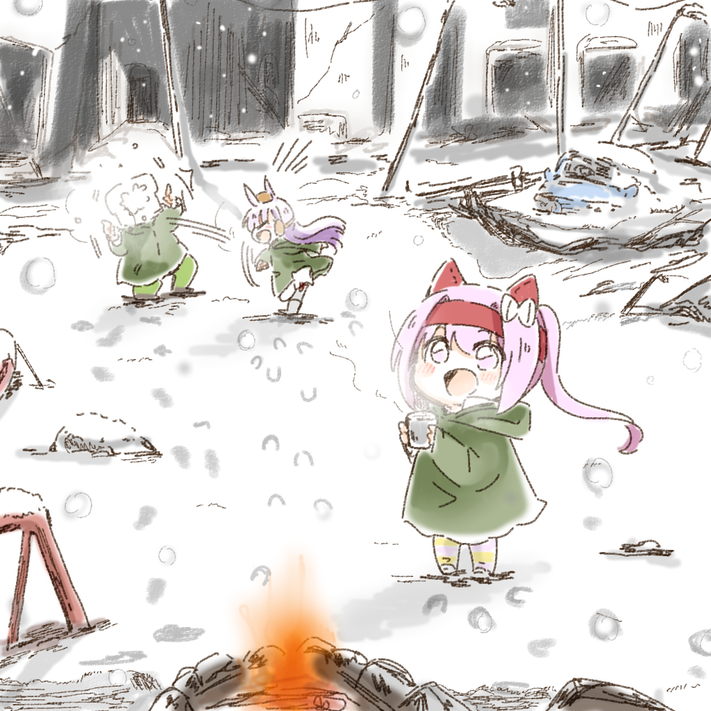 This is a pixiv picture whose title is あったかもしれない雪の日.