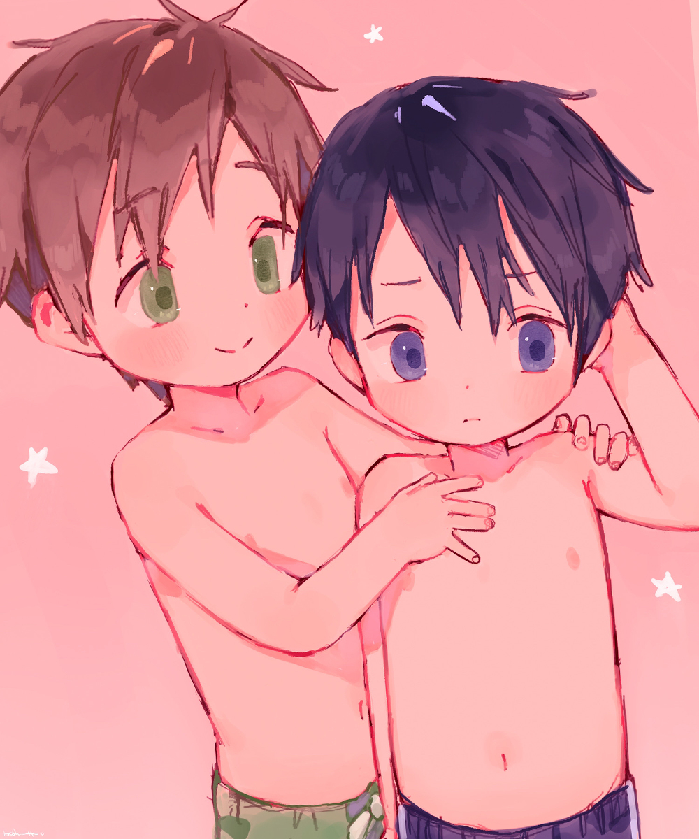 This is a pixiv picture whose title is Haruka and Makoto :>.