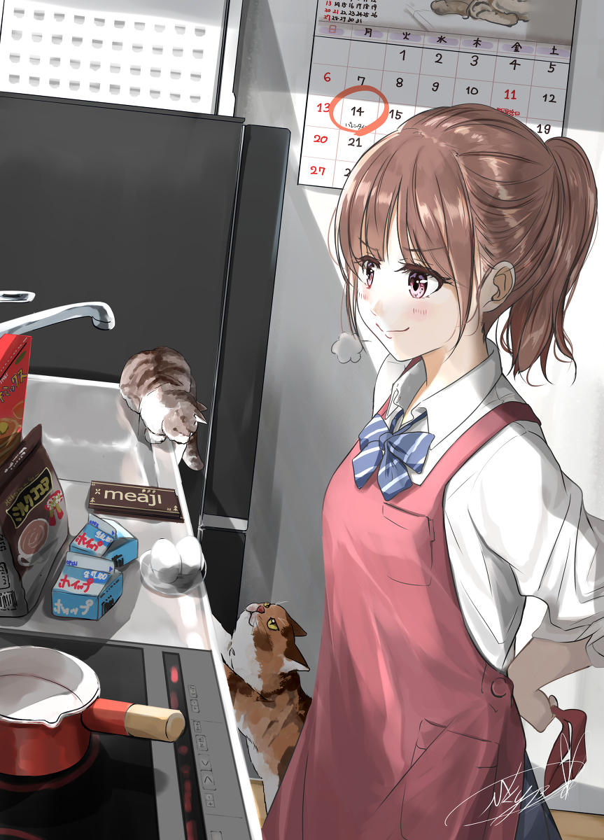 This is a pixiv picture whose title is 明日はバレンタインだから.