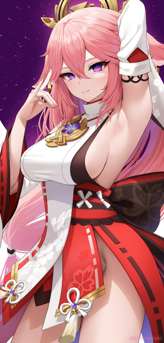 This is a pixiv picture whose title is 八重神子.