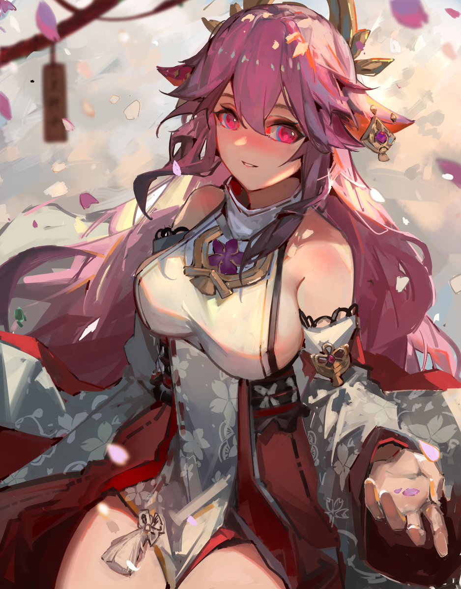 This is a pixiv picture whose title is 八重神子.
