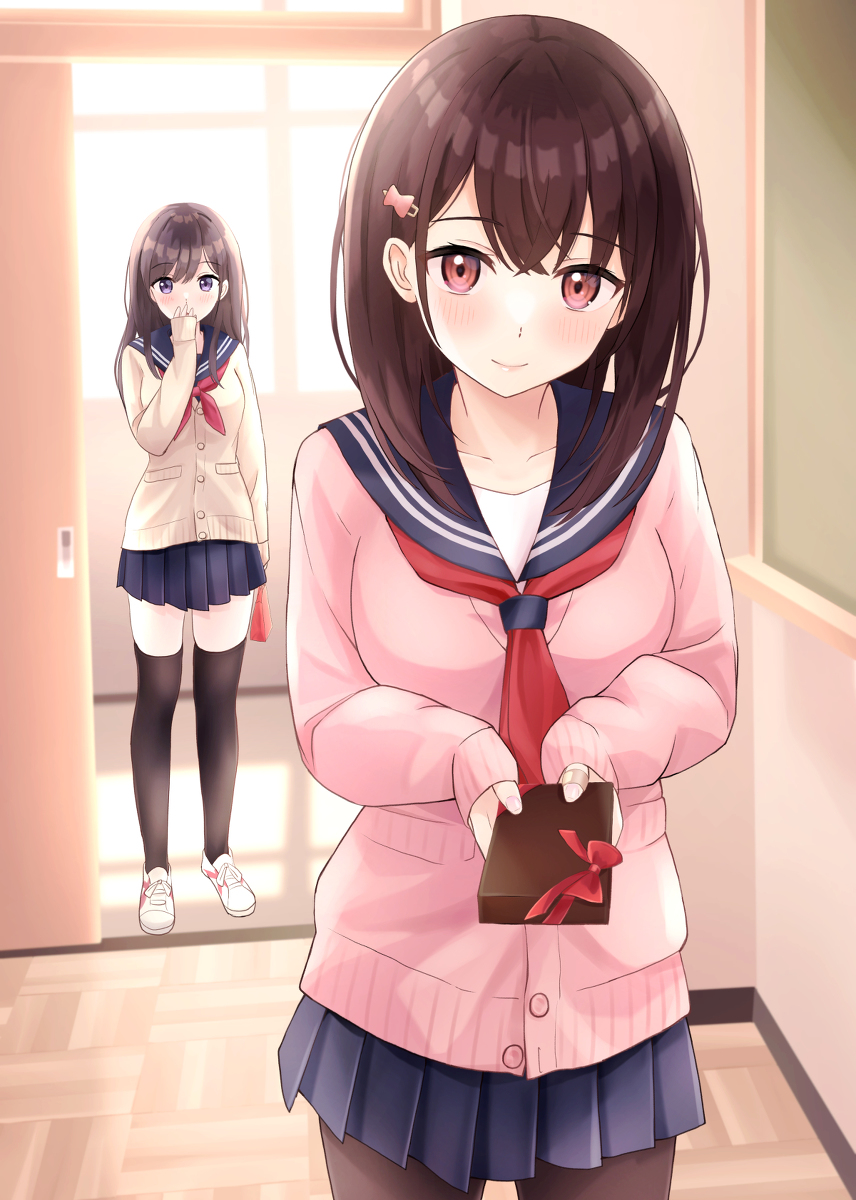 This is a pixiv picture whose title is 「受け取って」.