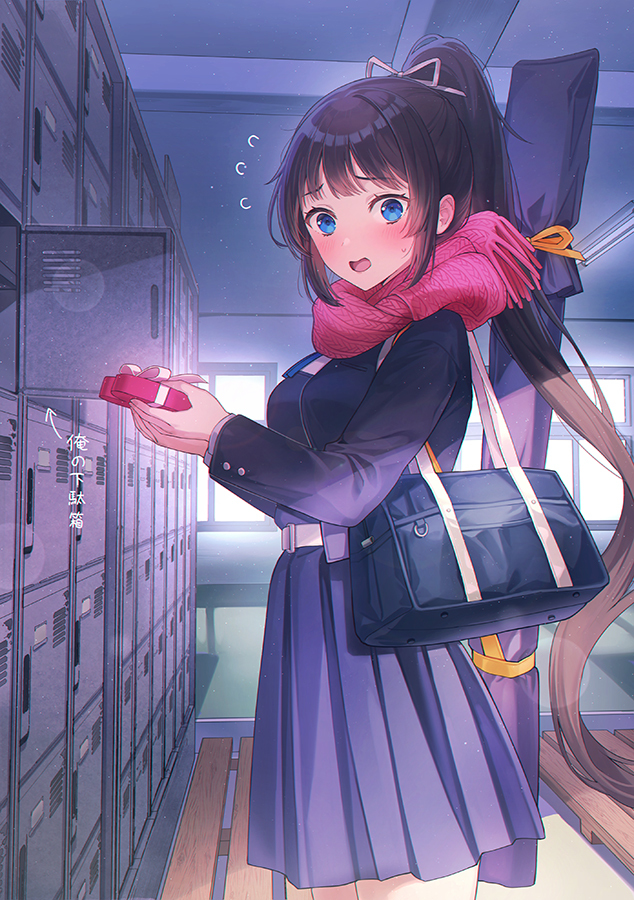 This is a pixiv picture whose title is バレンタイン、普段より早く登校してみた.