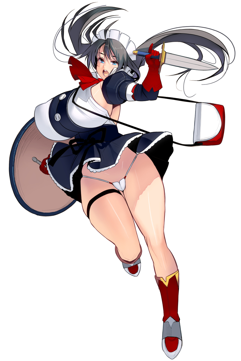 This is a pixiv picture whose title is メイド戦士.