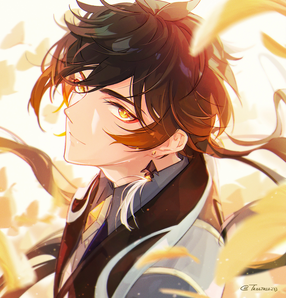 This is a pixiv picture whose title is 原神LOG（💧🔶❄🔥）.