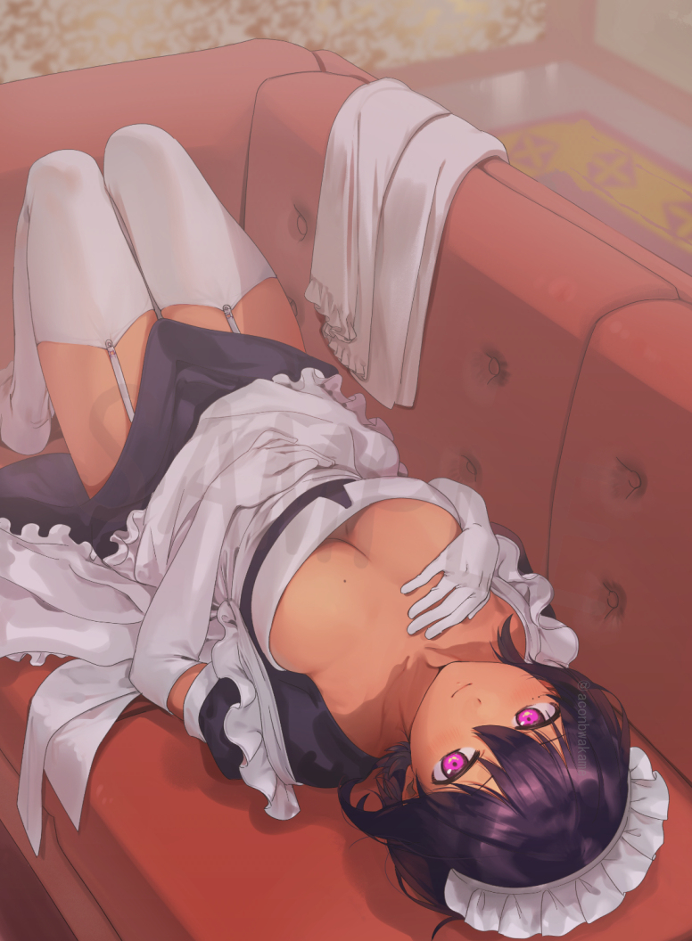 This is a pixiv picture whose title is 息抜きメイド.