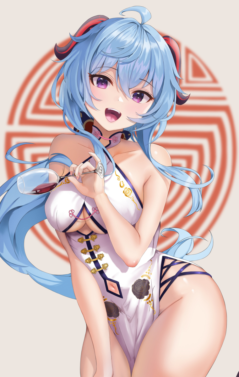 This is a pixiv picture whose title is 甘雨.