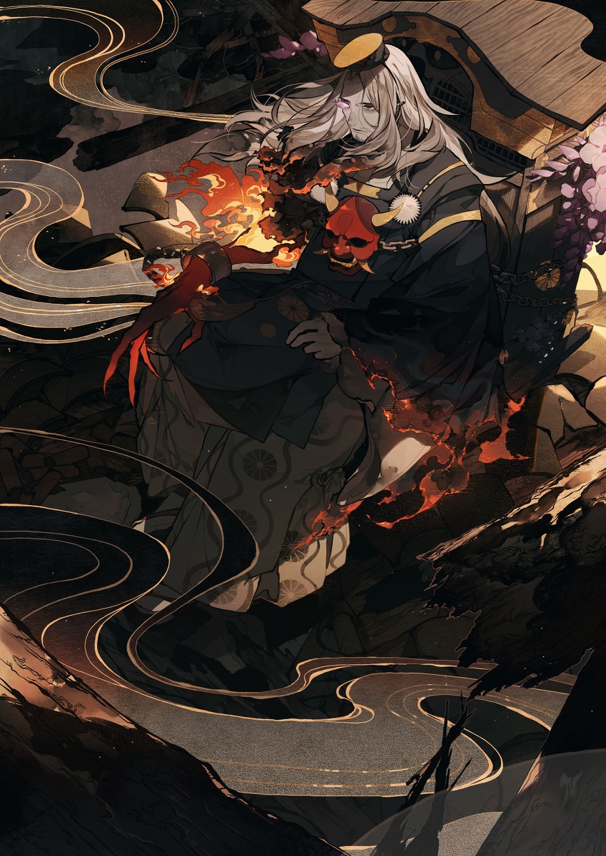 This is a pixiv picture whose title is 覚醒/納棺師.