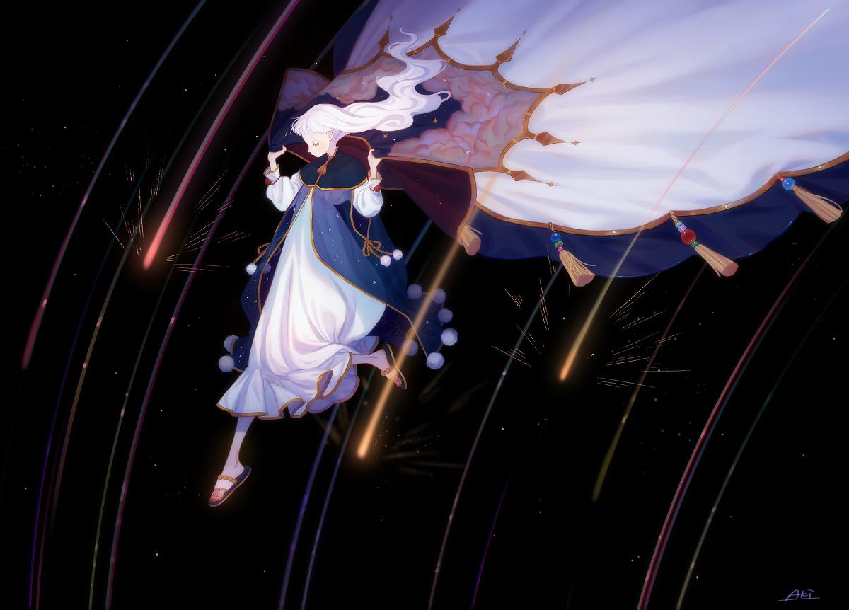 This is a pixiv picture whose title is 流れ星.