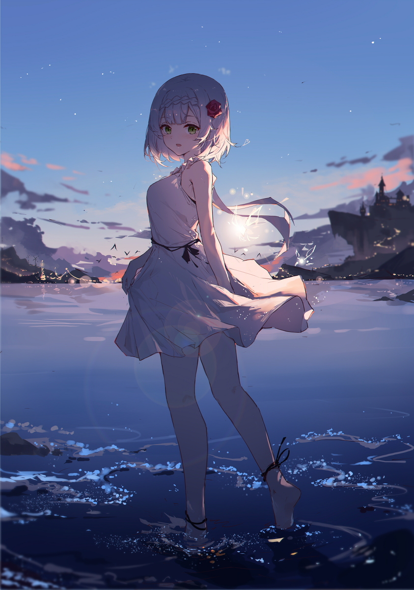 This is a pixiv picture whose title is 海滩.