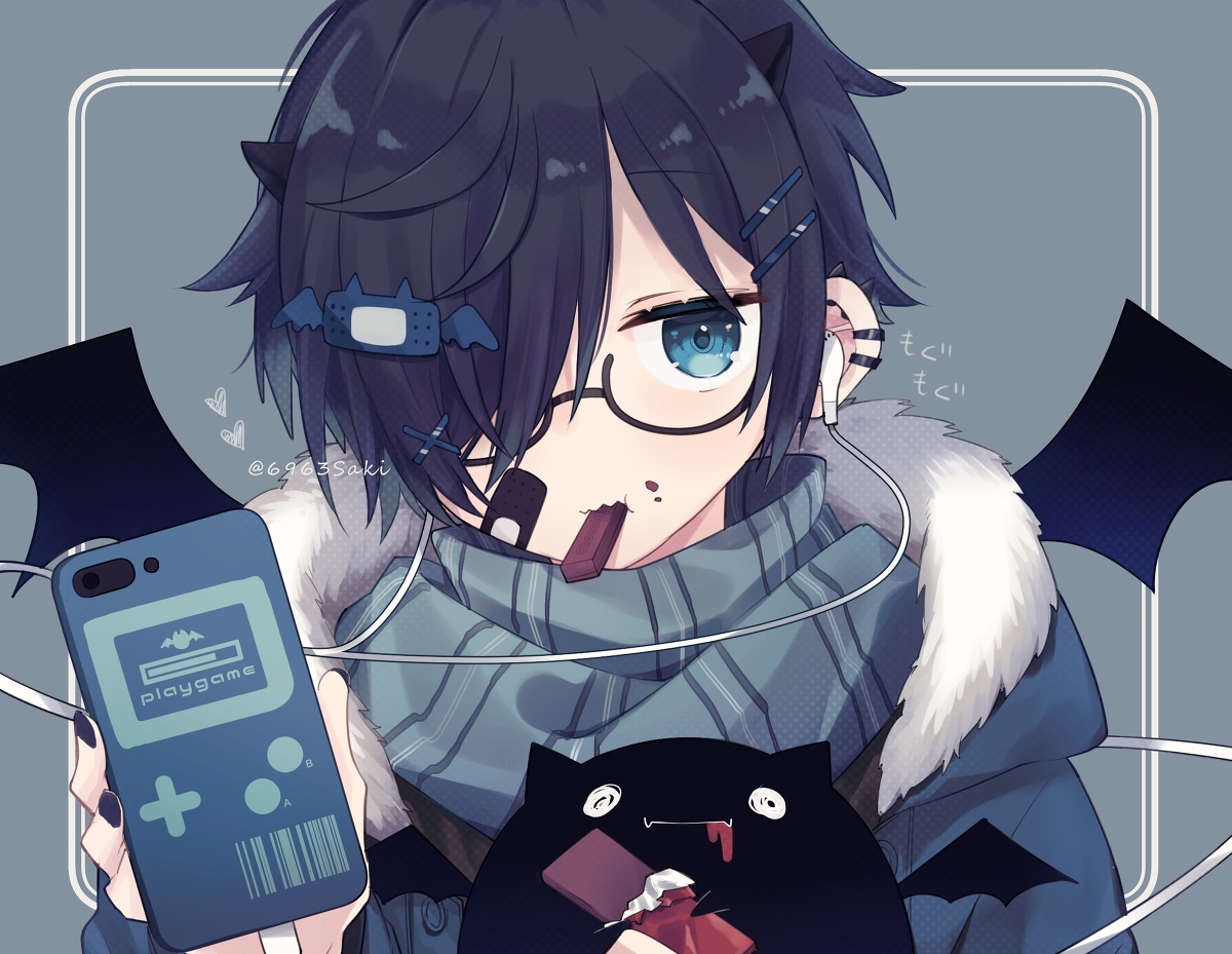 This is a pixiv picture whose title is もぐもぐ.