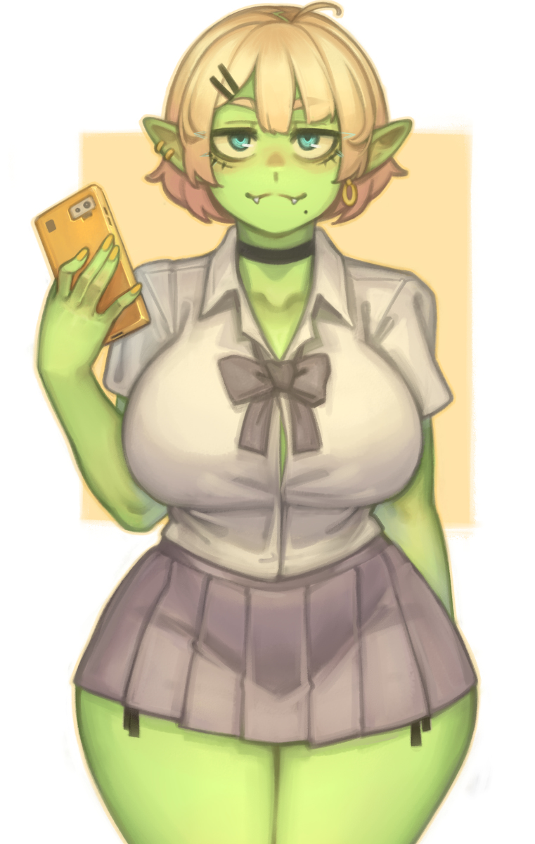 This is a pixiv picture whose title is Goblin gal.