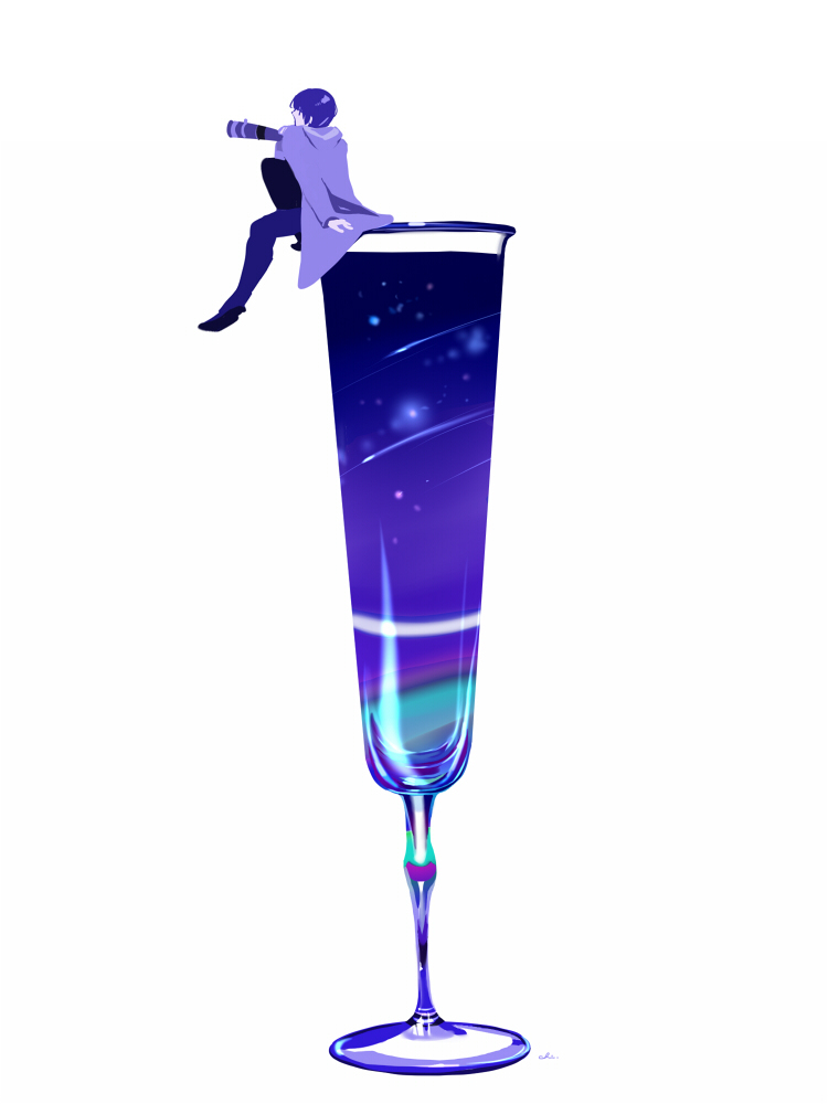 This is a pixiv picture whose title is 流れ星グラス.