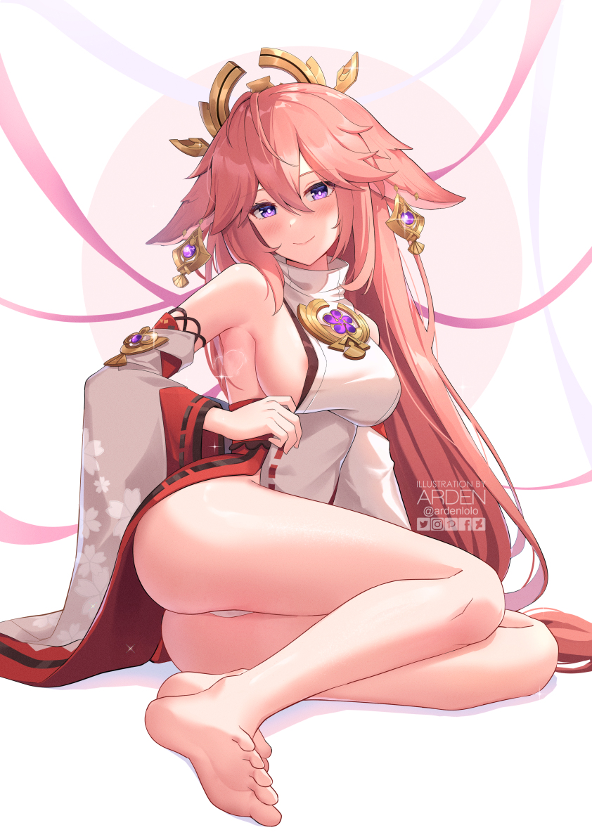This is a pixiv picture whose title is 八重神子.