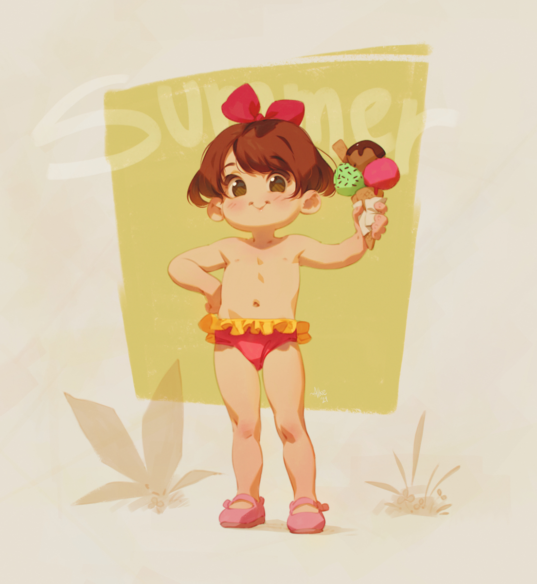 This is a pixiv picture whose title is Ice-cream.