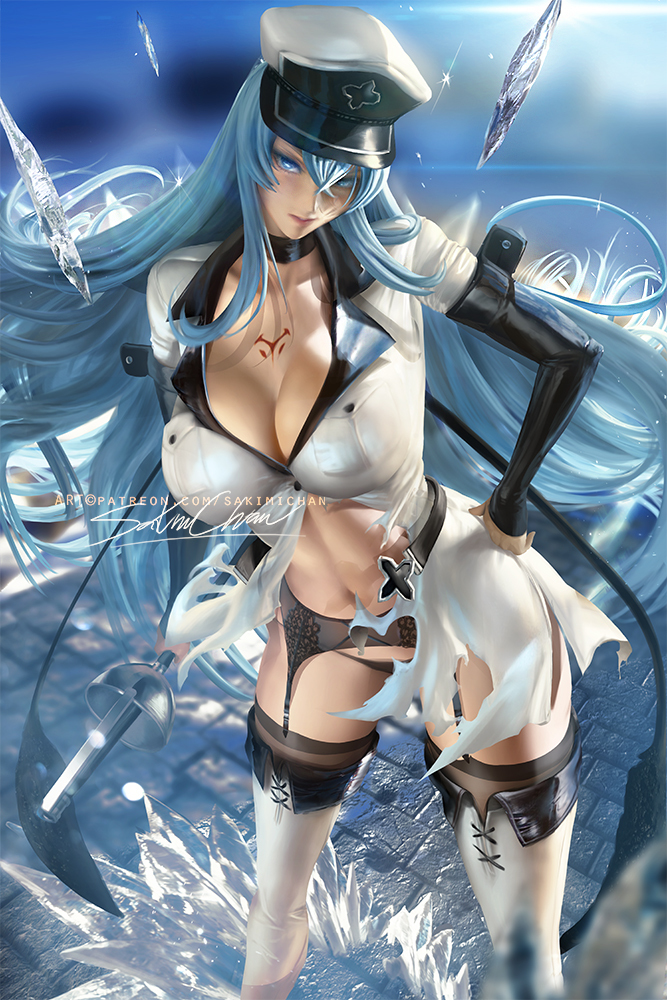 This is a pixiv picture whose title is エスデス Esdeath  艾斯德斯.