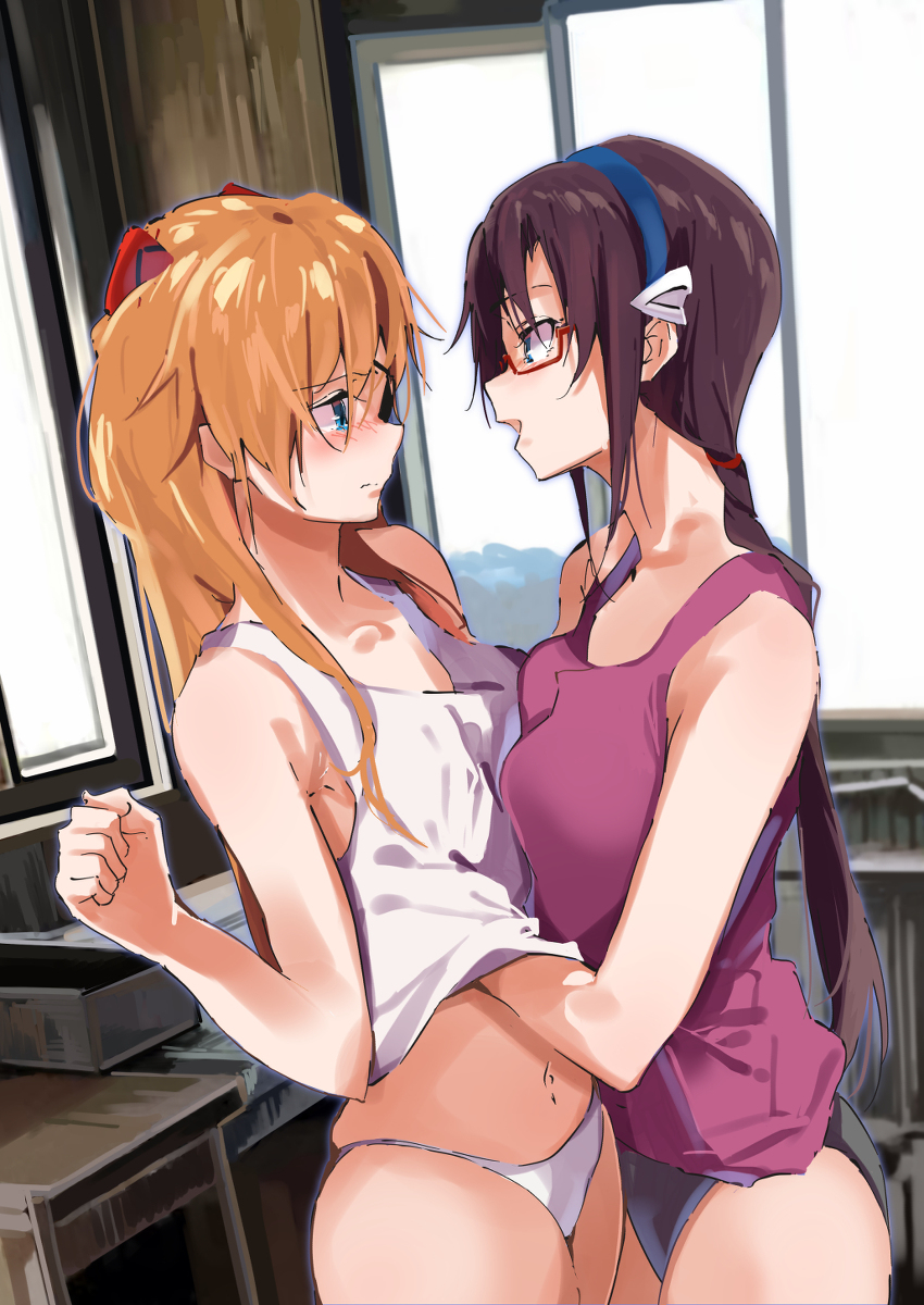 This is a pixiv picture whose title is 百合エヴァ.