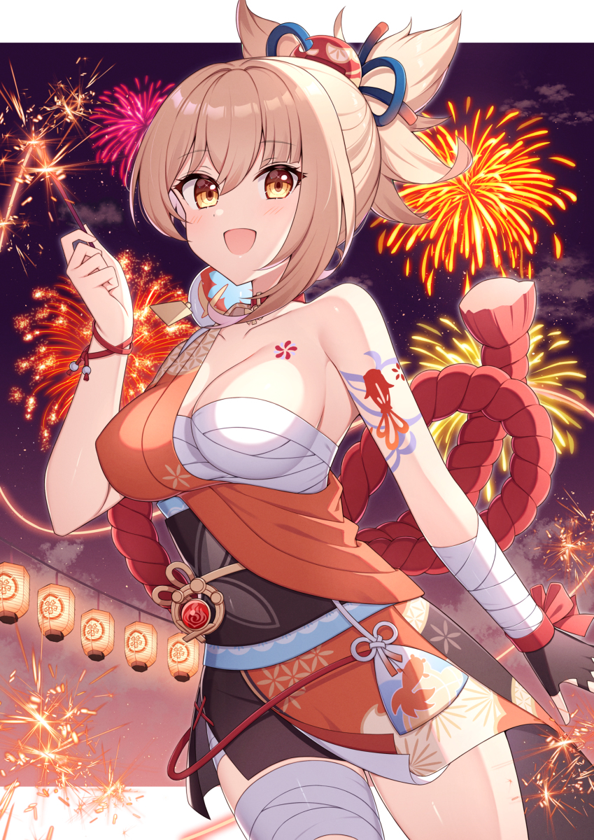 This is a pixiv picture whose title is 宵宮.