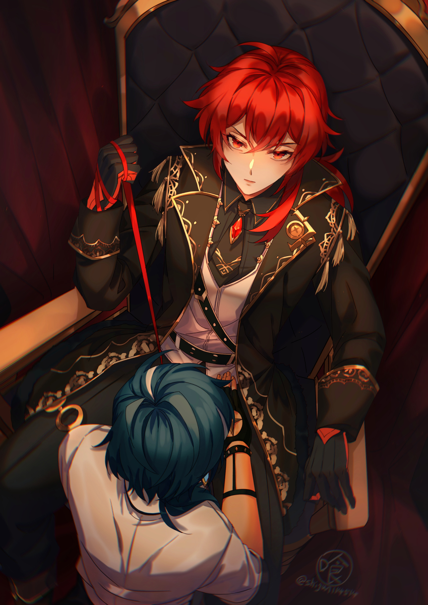 This is a pixiv picture whose title is 依旧是迪卢克大人的狗.