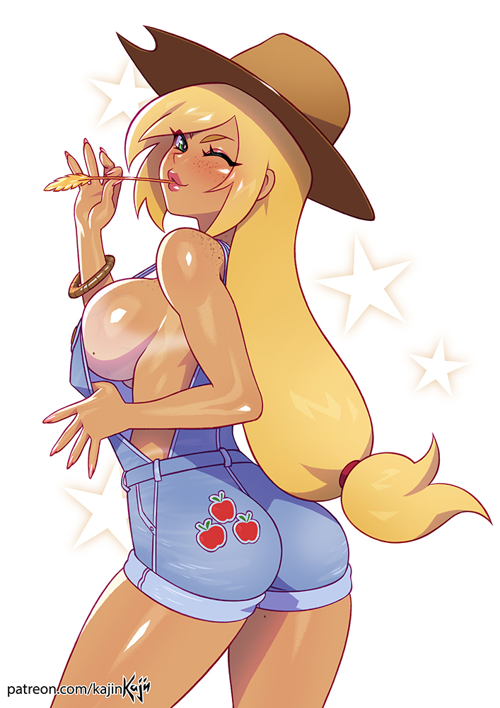 This is a pixiv picture whose title is Applejack's overalls.