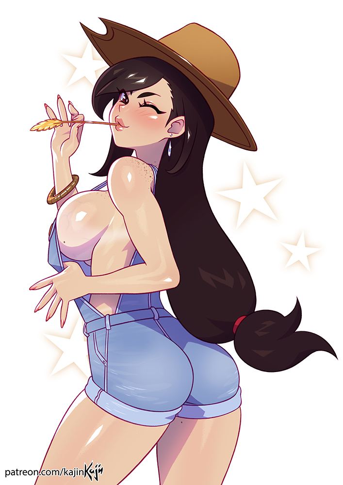 This is a pixiv picture whose title is Tifa's overalls.