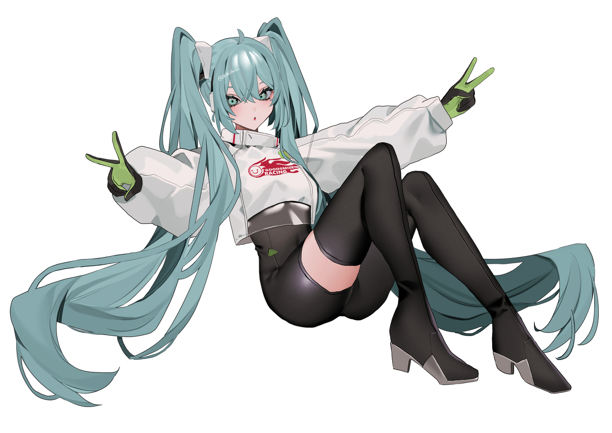This is a pixiv picture whose title is レーシングミク.