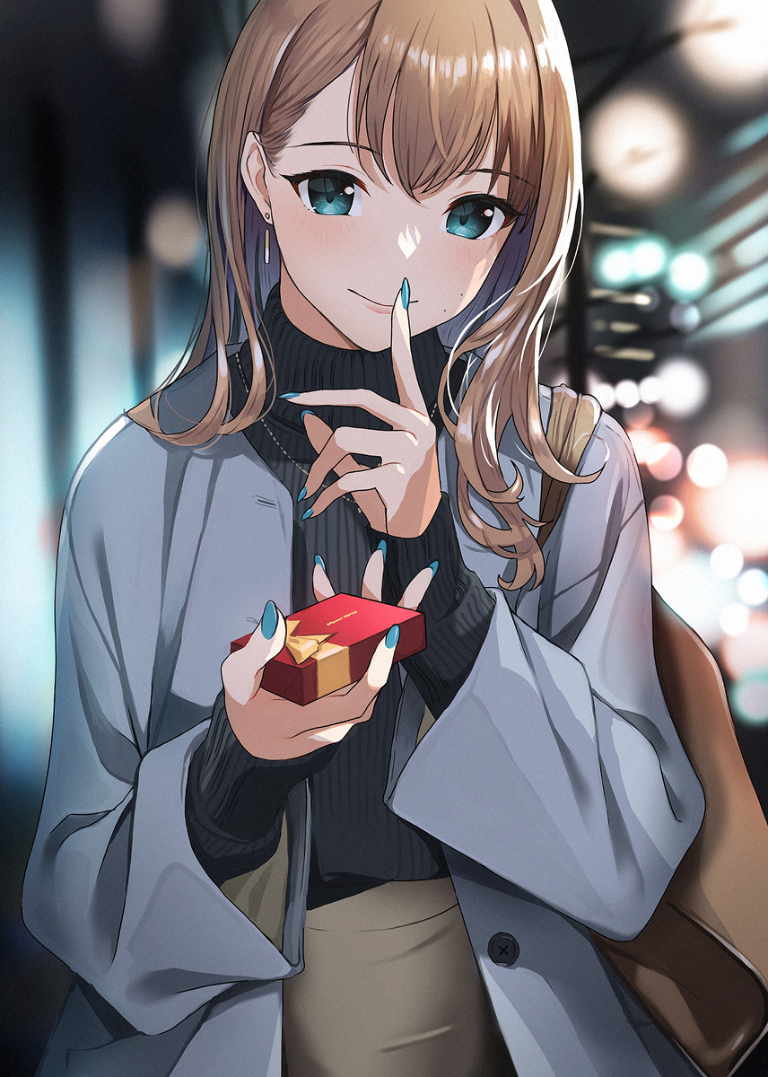 This is a pixiv picture whose title is 「会社のみんなには内緒ですよ」.