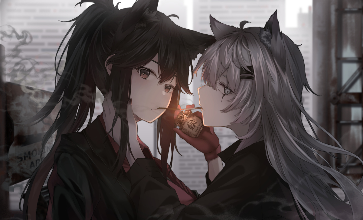 This is a pixiv picture whose title is 【シガーキス】テキサス×ラップランド.