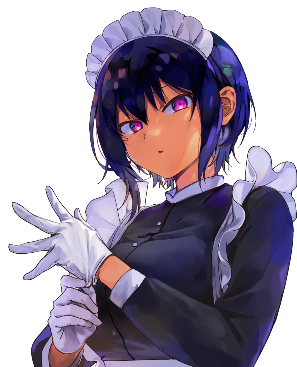 This is a pixiv picture whose title is 怪しいメイド.