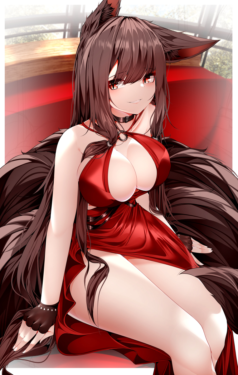 This is a pixiv picture whose title is Akagi.