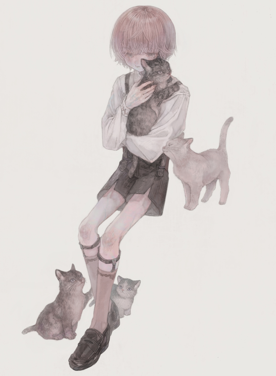 This is a pixiv picture whose title is 猫猫.