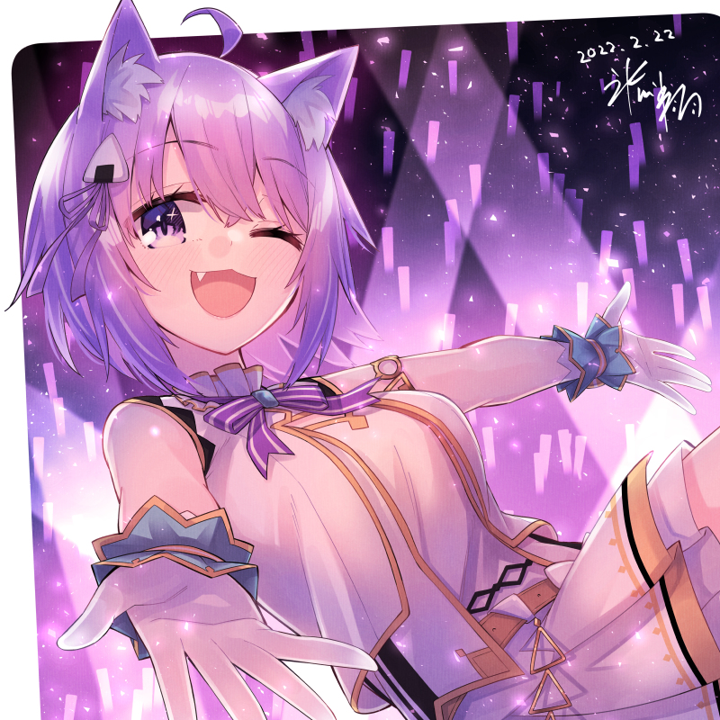 This is a pixiv picture whose title is 誕生日おめでと猫.