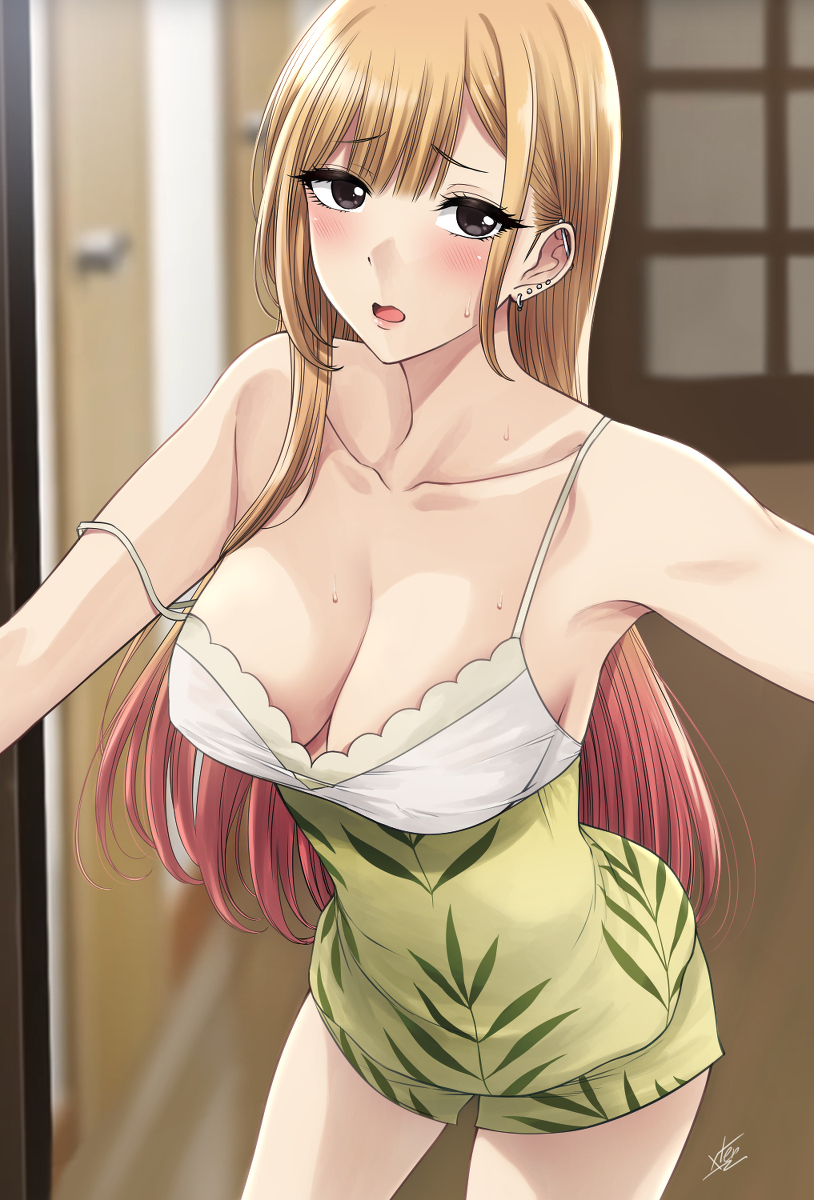 This is a pixiv picture whose title is marin woke up.
