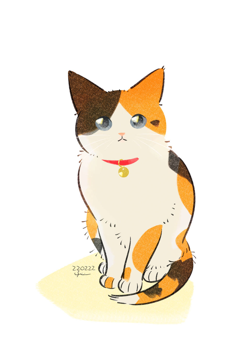This is a pixiv picture whose title is 猫と人.