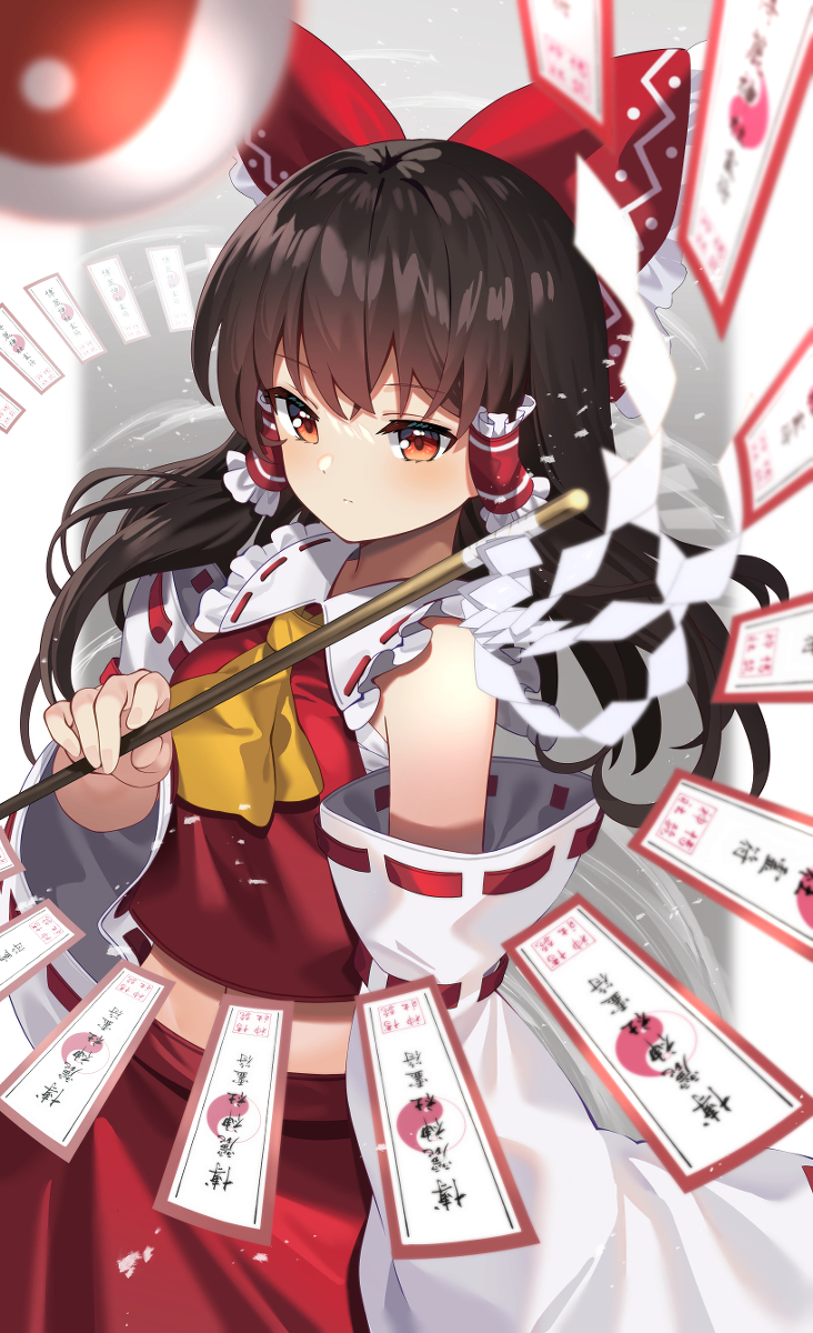 This is a pixiv picture whose title is 博麗の巫女.