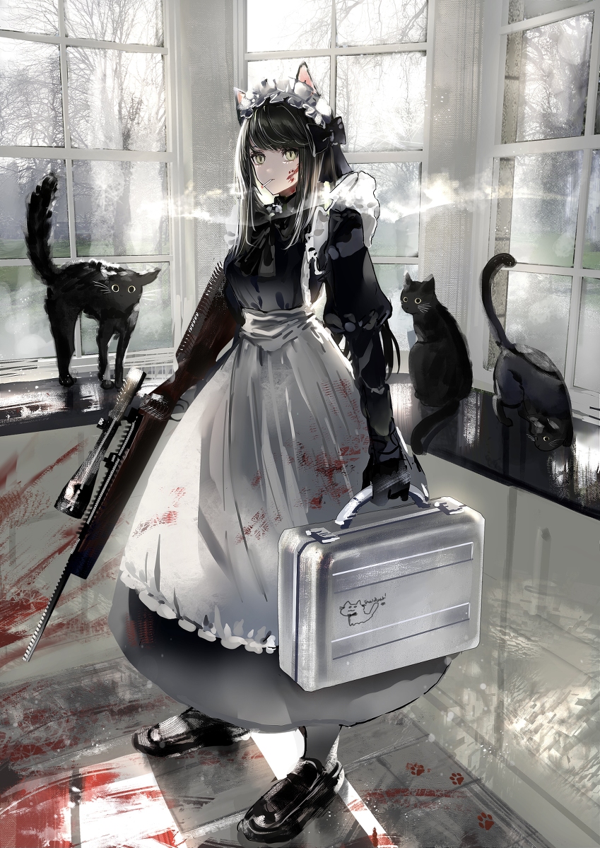 This is a pixiv picture whose title is meow.