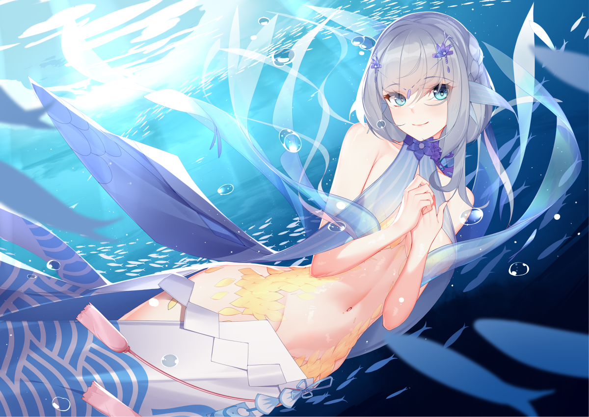 This is a pixiv picture whose title is 深海呆瓜鱼.