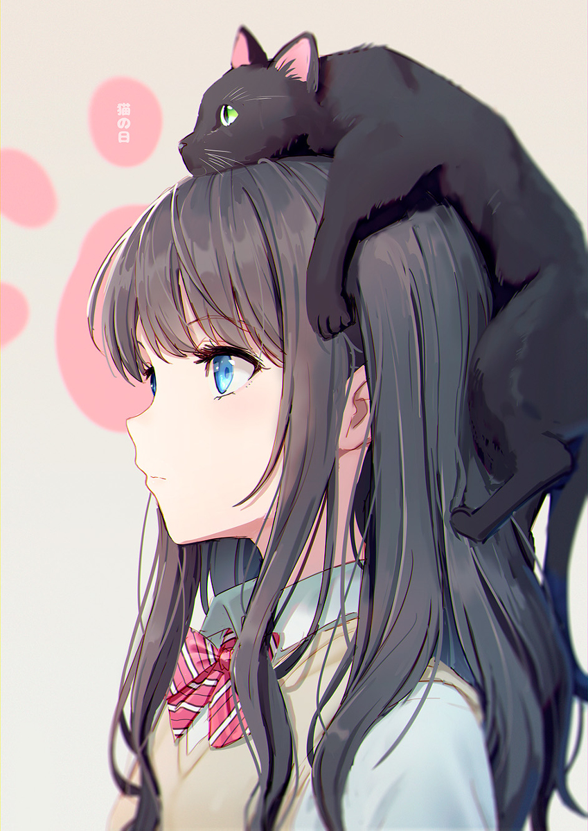 This is a pixiv picture whose title is 猫の日🐈.