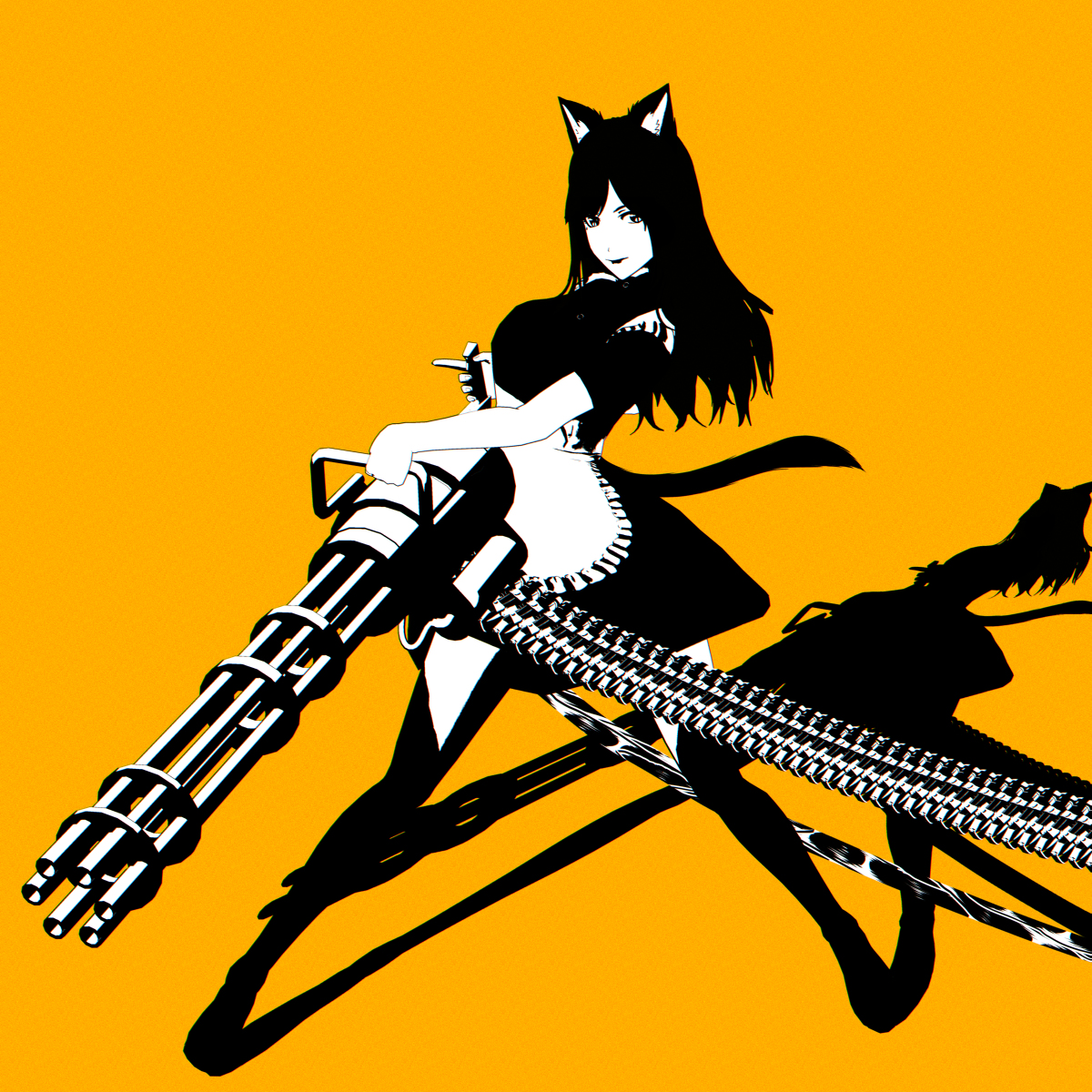 This is a pixiv picture whose title is 猫耳メイド🐱【レベル:99】.