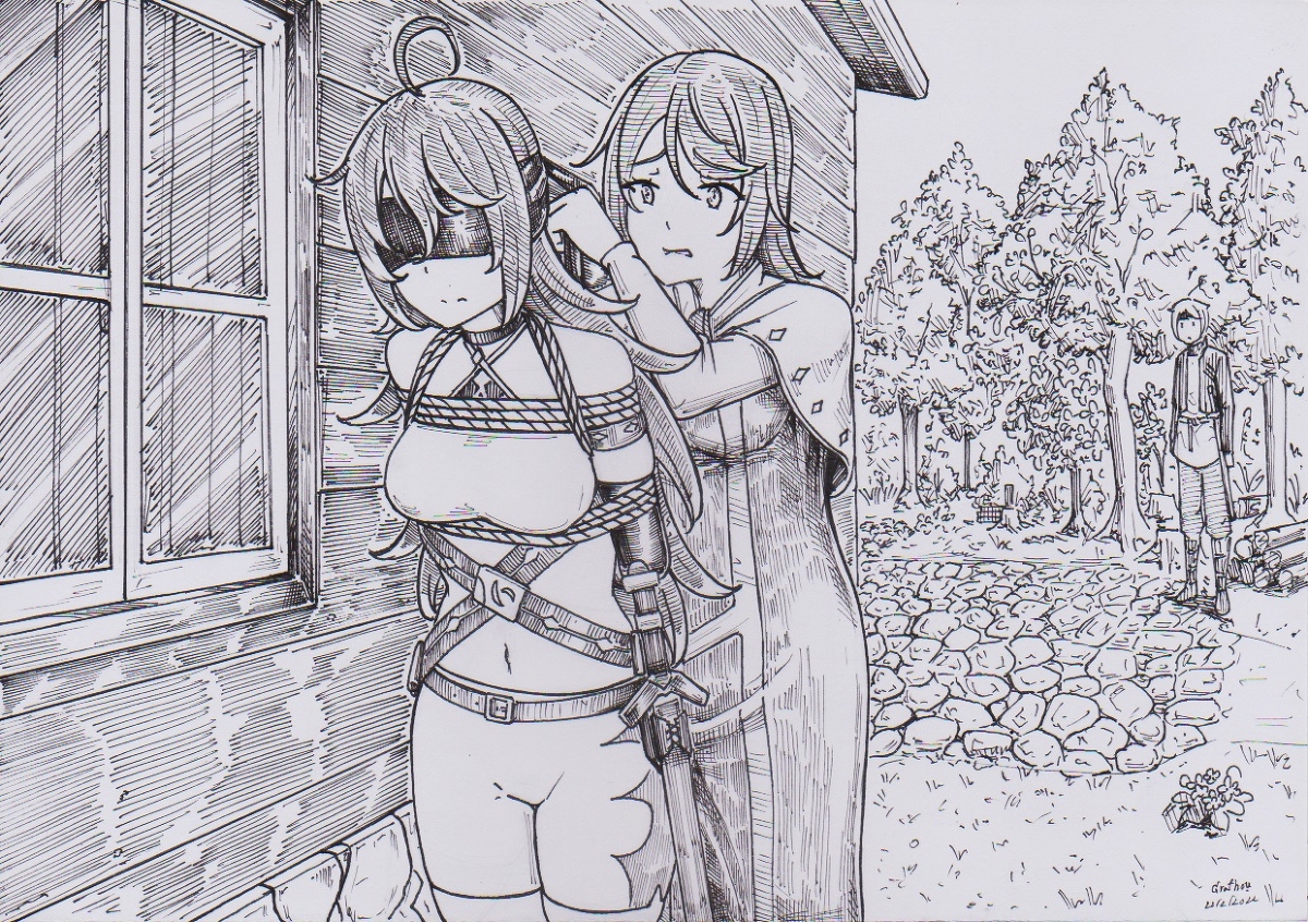 This is a pixiv picture whose title is Give you something.