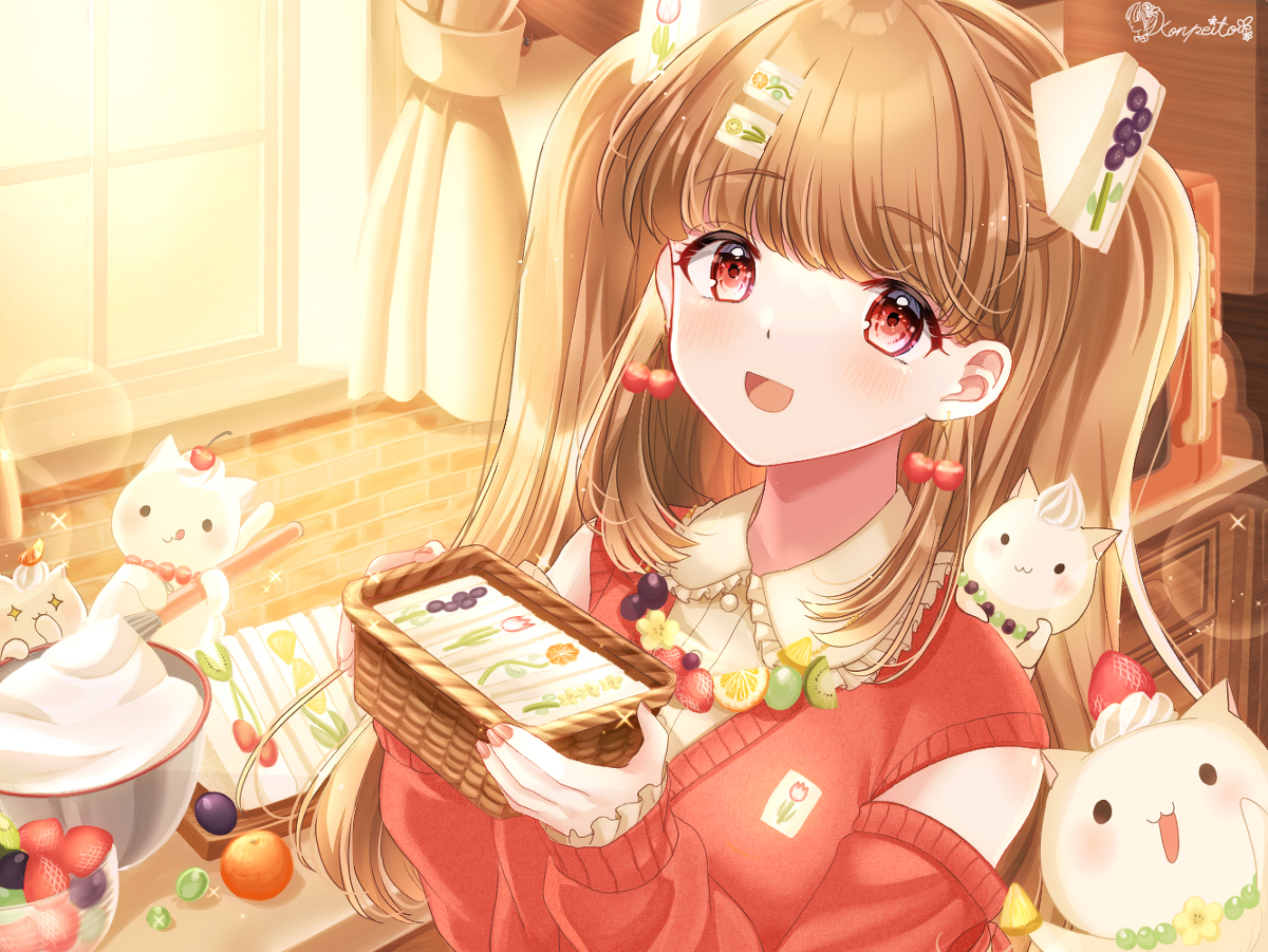 This is a pixiv picture whose title is フルーツサンド作り🍓.