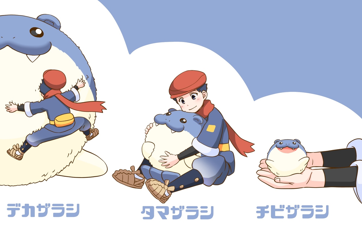 This is a pixiv picture whose title is チビ<タマ<デカ.