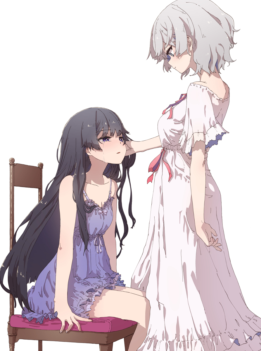 This is a pixiv picture whose title is 【仕事絵】ライラック色の少女達２・下.
