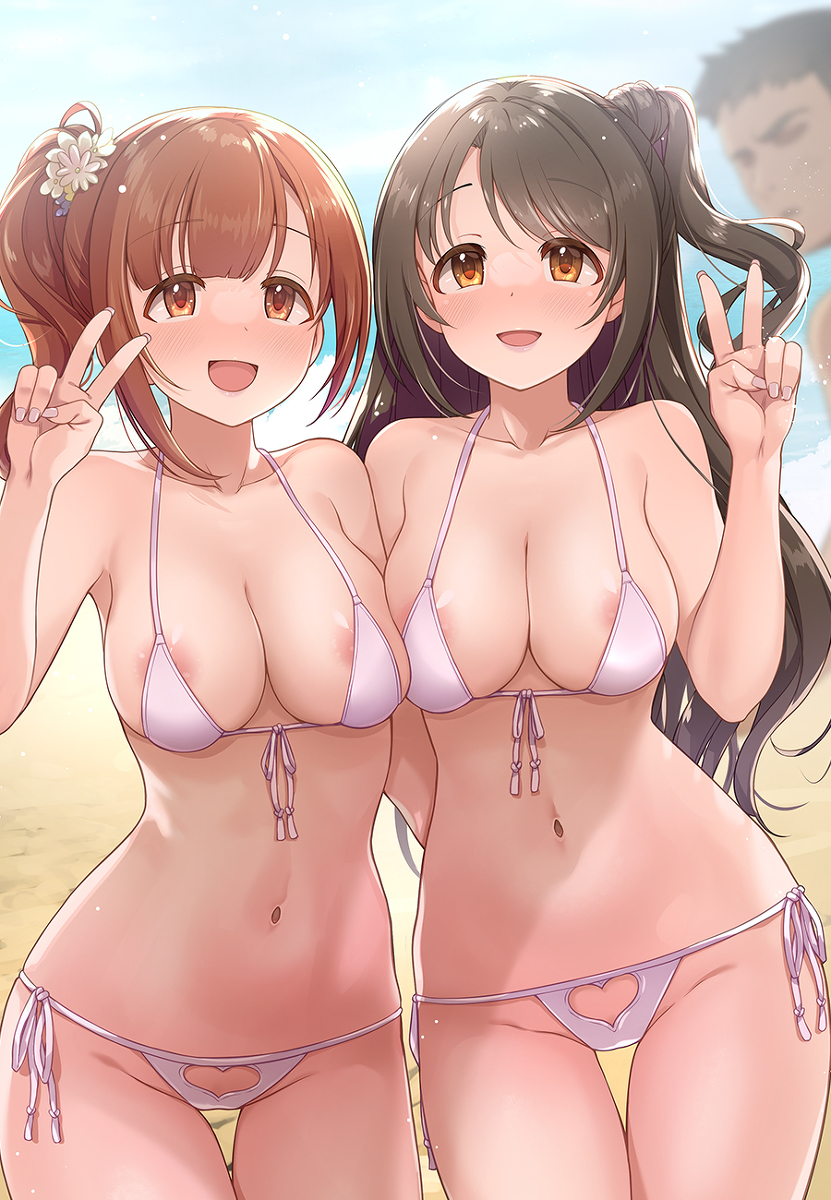This is a pixiv picture whose title is 【249】「美穂ちゃんはまだダメですって！」.