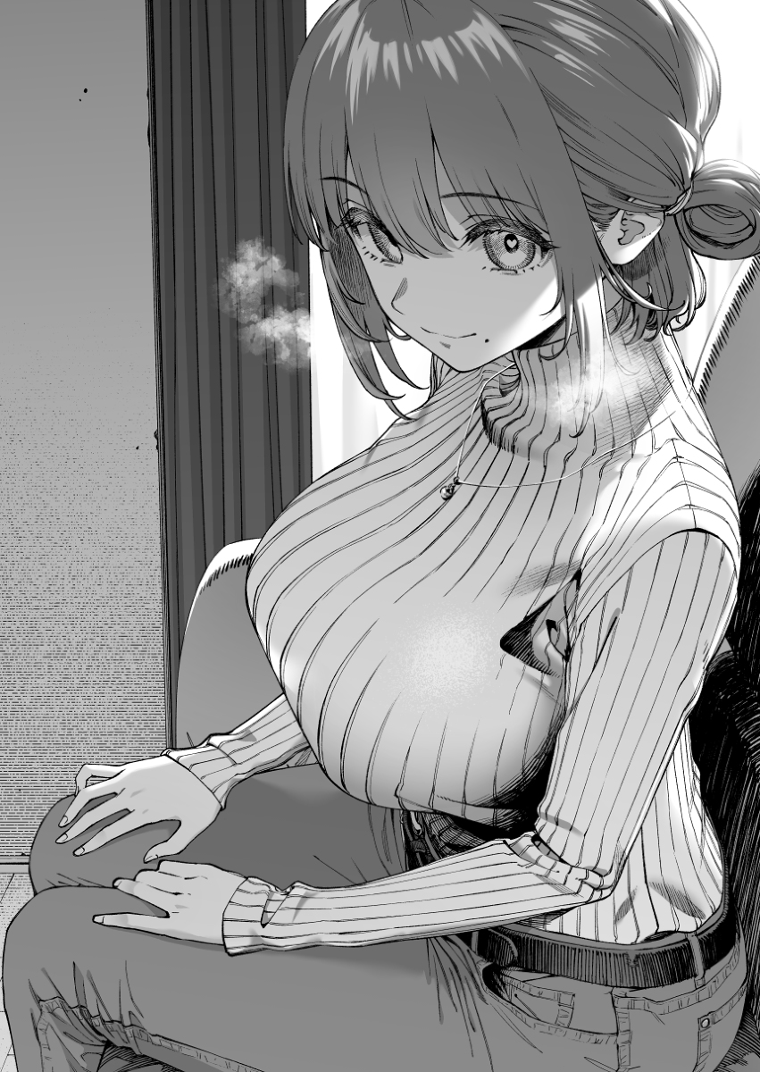 This is a pixiv picture whose title is 隣人の保育士さんが最近膝枕をしたがってくるんですが…….