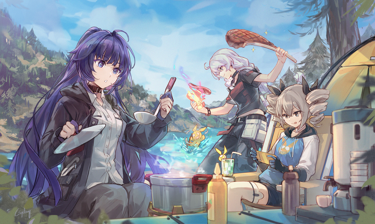 This is a pixiv picture whose title is ⛺.