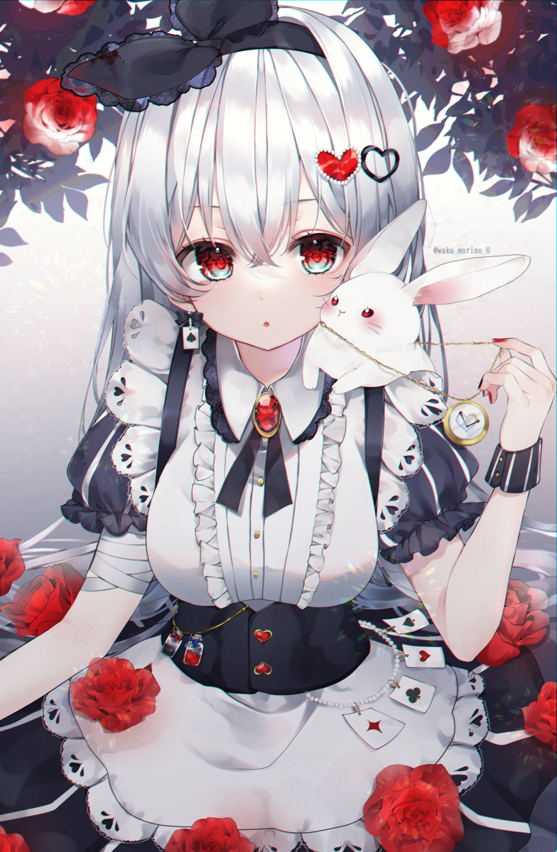 This is a pixiv picture whose title is 白と赤の夢.