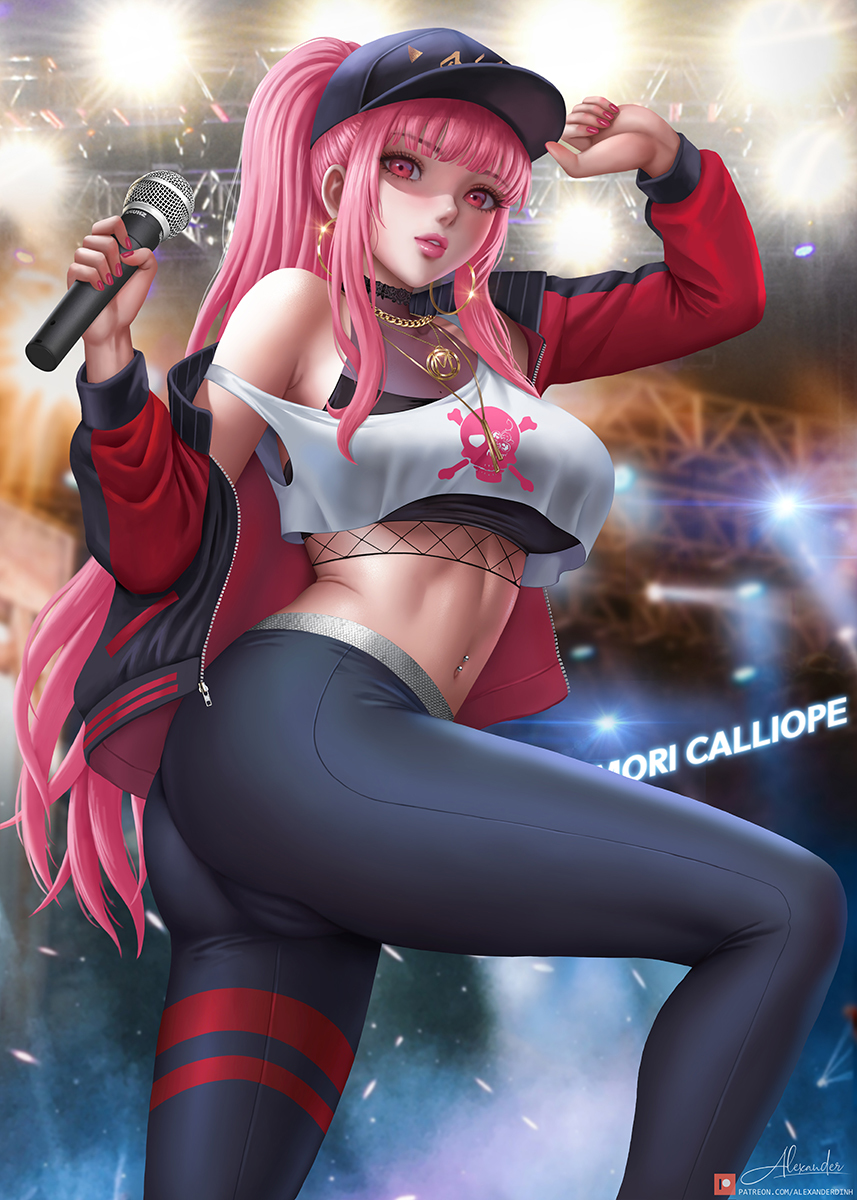 This is a pixiv picture whose title is Vtuber Mori Calliope.