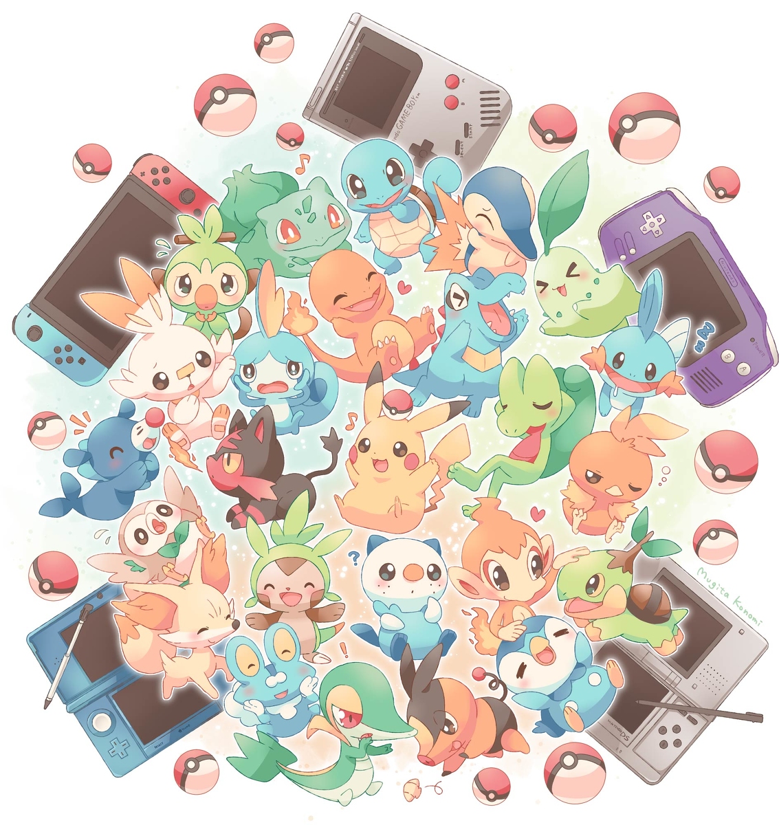 This is a pixiv picture whose title is ポケモンの日！.