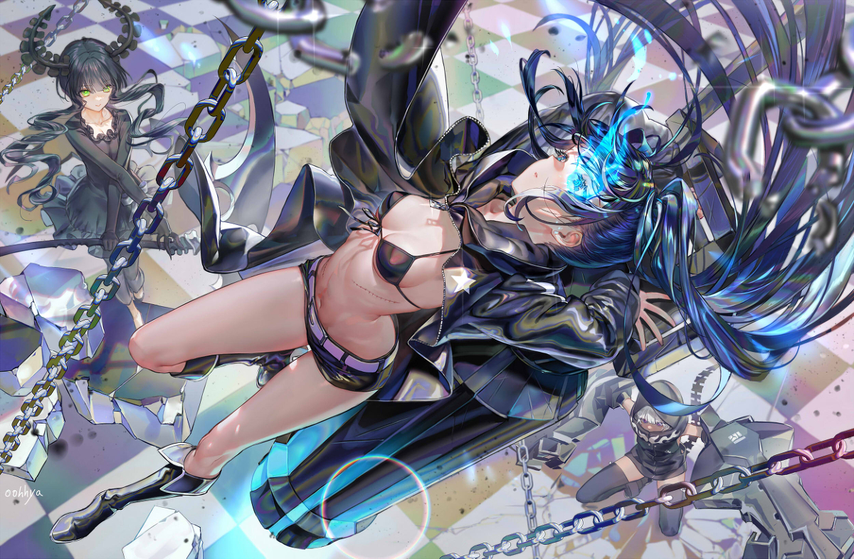 This is a pixiv picture whose title is Black★Rock Shooter.